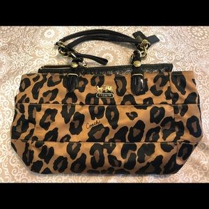 Coach Ocelot Chain Link Sateen Purse.